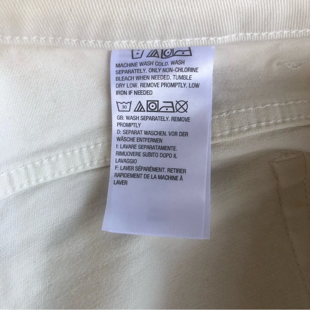 LOGO by Lori Goldstein 5-Pocket Stretch Soft Twill Light Ivory Bermuda‎ Shorts 4